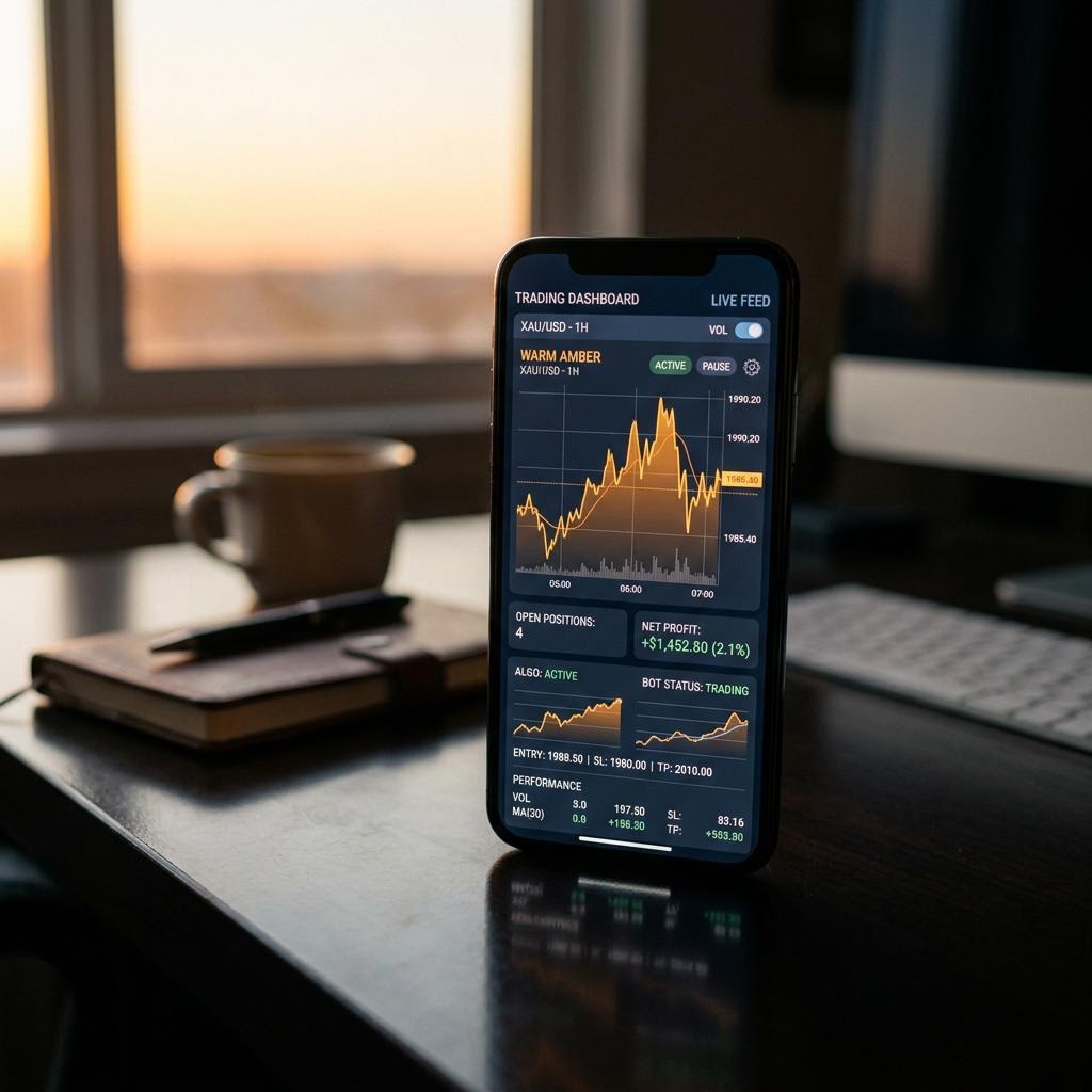 NelkandruvoETH Trading-Dashboard auf Smartphone